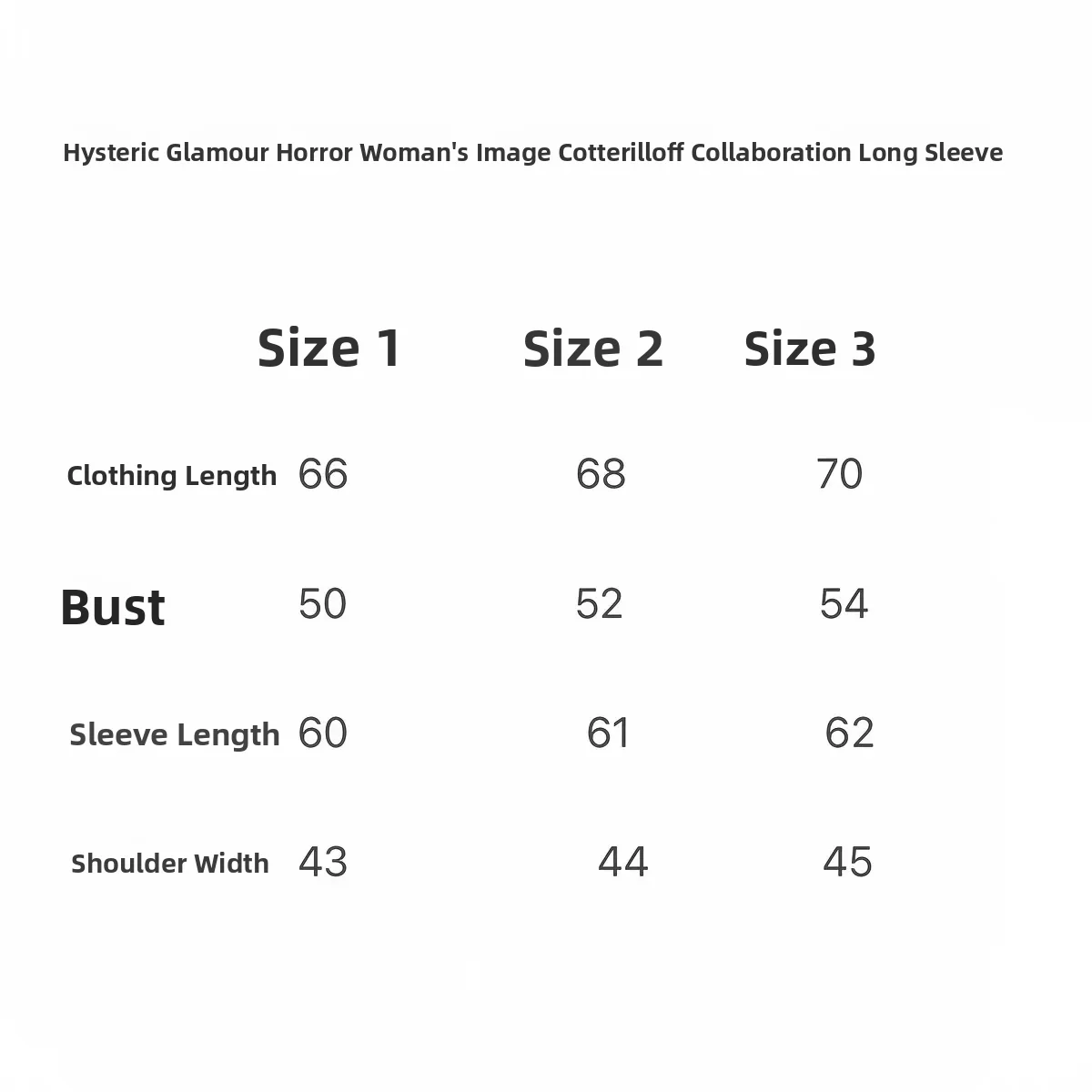 Hysteric Glamour Collaborative Long Sleeve T-Shirt Terrorist Women Image Unisex Loose Fit Cotton round Neck Tee