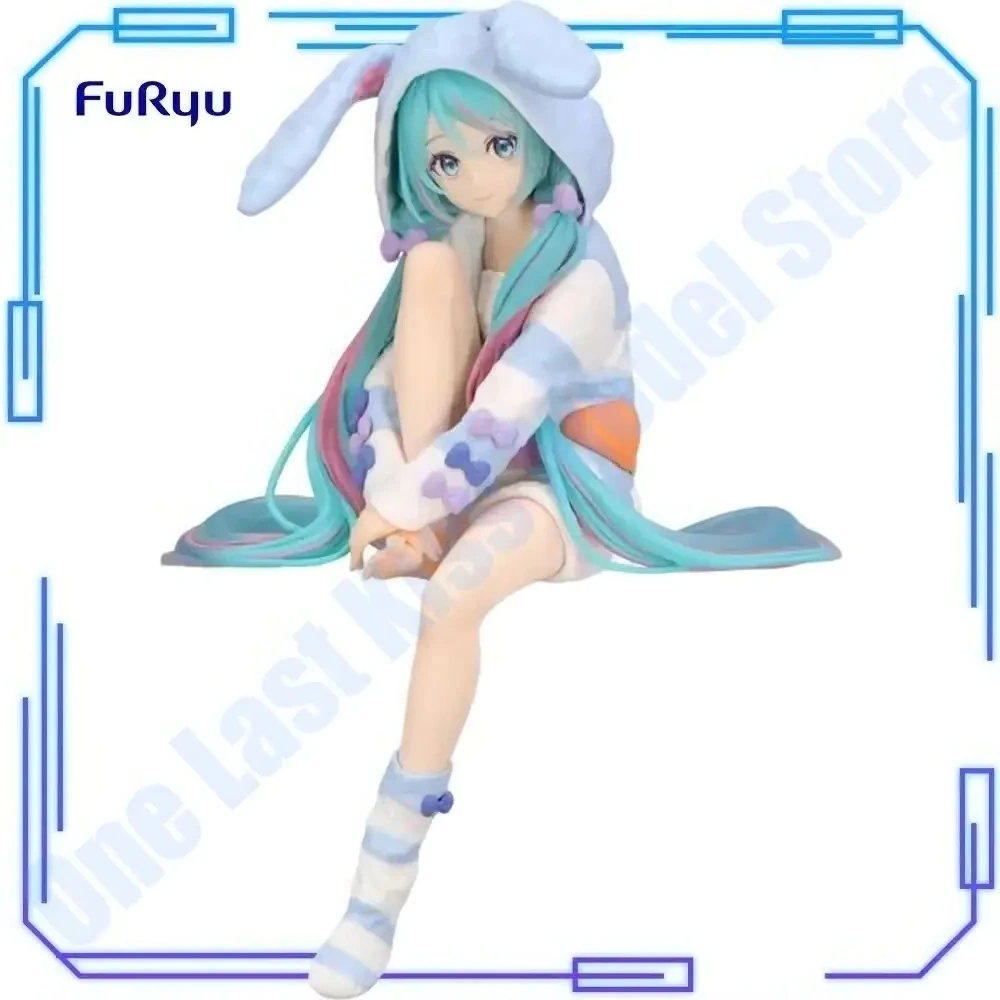 in-stock-furyu-original-genuine-piapro-characters-hatsune-miku-rabbit-ear-pajamas-blue-ver-14cm-model-toys-noodle-stopper-figure