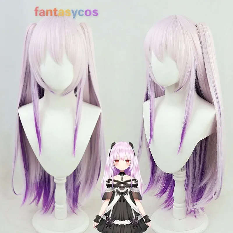 Vtuber Uruha Rushia Cosplay Wig Hololive Fantasy Heat Resistant Synthetic Pink Green Hair Wigs Halloween Costume Wigs + Wig Cap