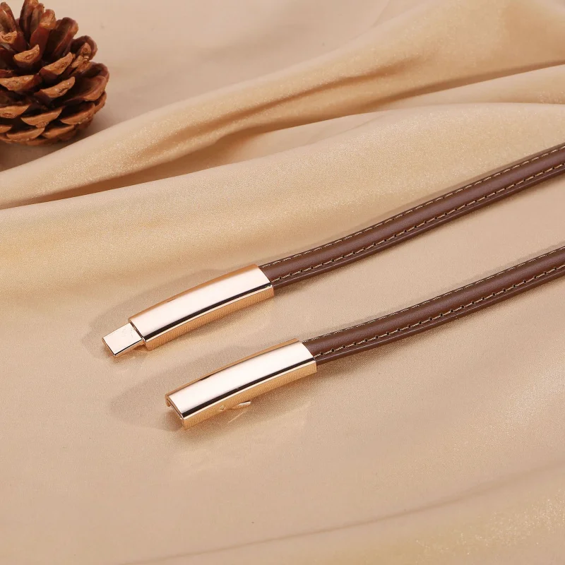 Phụ Nữ Của Vành Đai 2025 New Punch-Free Tất Cả Các Phù Hợp Với Chính Hãng Da Mỏng Trang Trí Với Váy Quần Trong Kho Bán Buôn