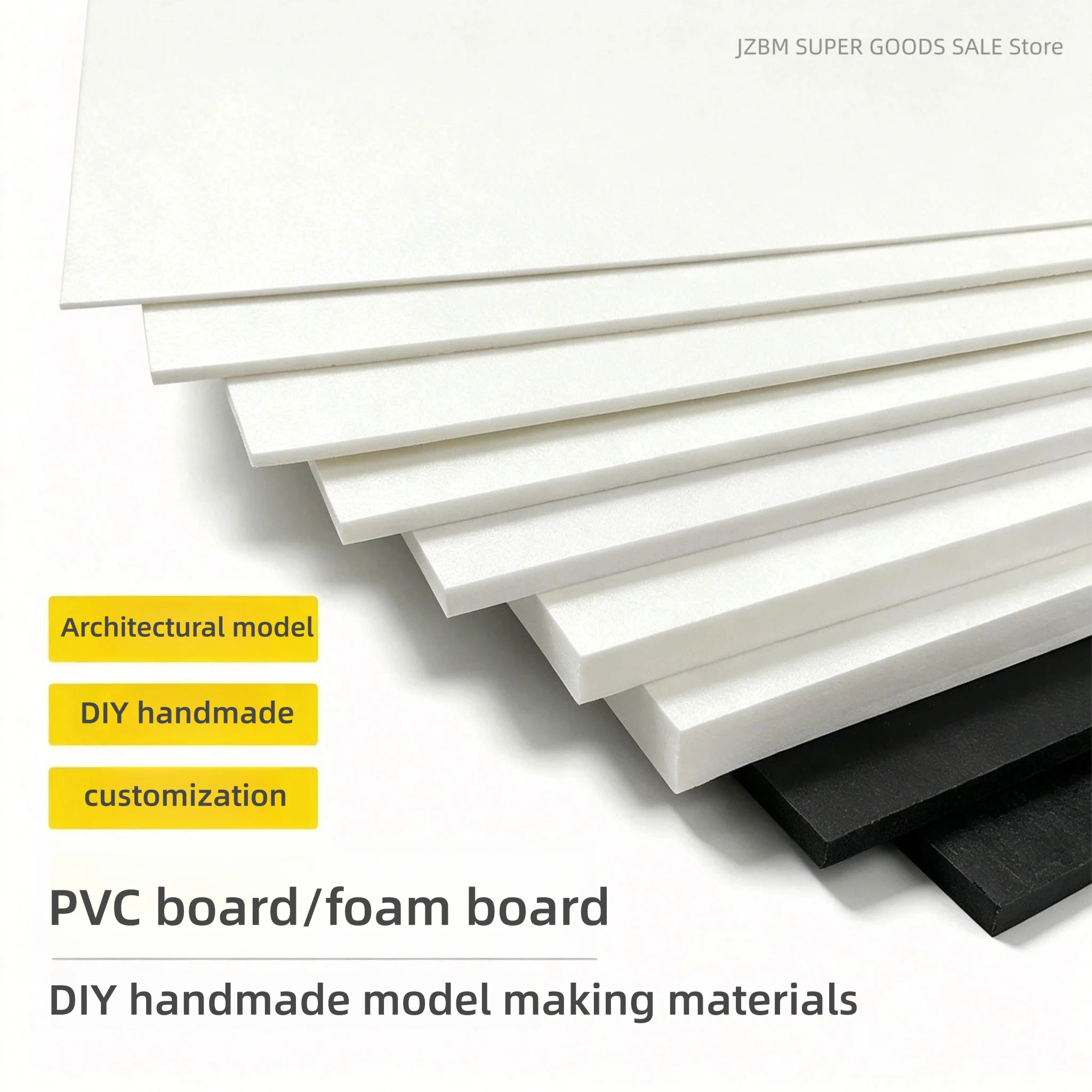 2mm/3mm/5mm PVC Foam Sheet Lightweight Foam Expansion Board Sand Table Model Material Supplies for Mounting Crafts Modelling Art