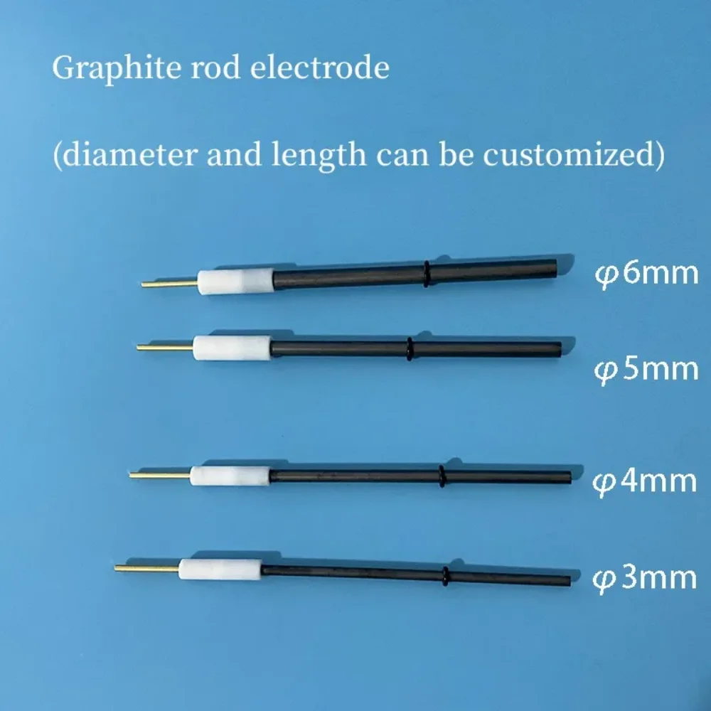 Eletroquímica eletrólise alta pureza grafite haste eletrodo CE carbono haste auxiliar contador eletrodo cátodo 6mm