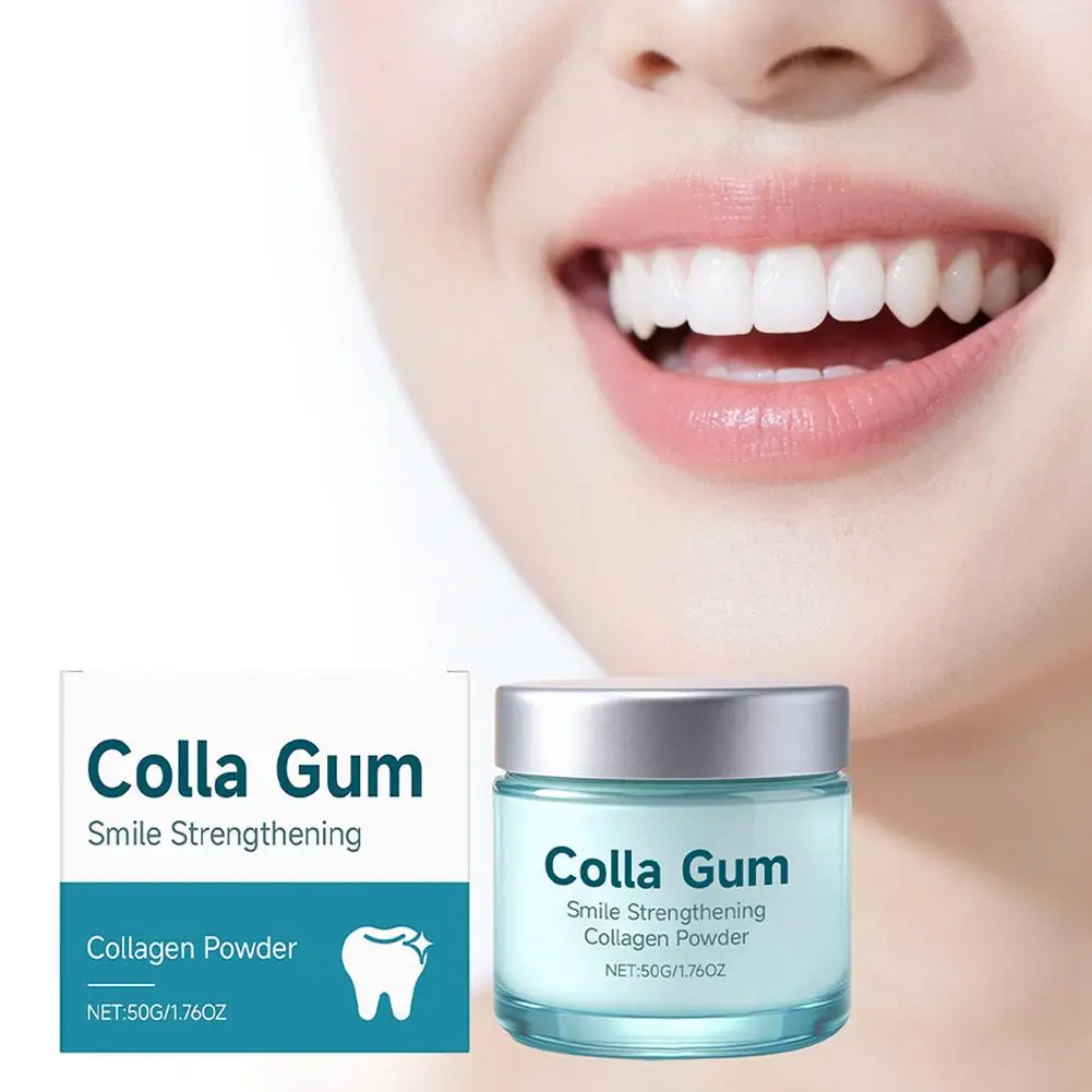 Collagen Tooth Powder Hydroxyapatite Whitening Powder Remove Dental Plaque Stains Fresh Breath Gum Care for Sensitive Teeth