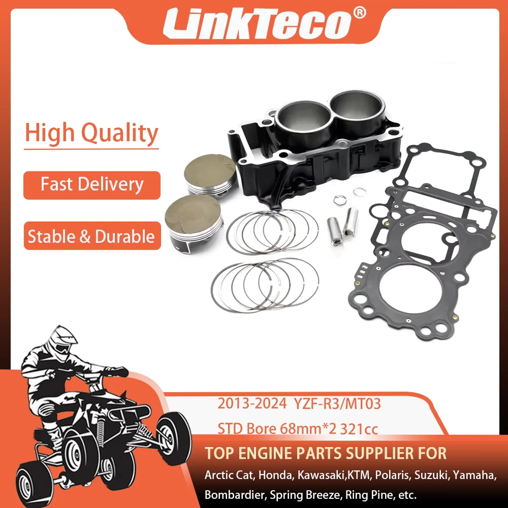 13-24 STD 68mm*2 321cc Motorcycle Cylinder block piston ring Kit For Yamaha MT 03 MT03 YZF-R3 R3 YZF 2MS-E1311-00 Engine Parts