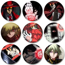 Anime Hellsing Ultimate Tinplate Soft Button Brooch Creative Badge Snap-in Pins for Clothes Bag Decoration Jewelry Accessories