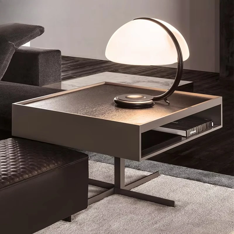 เฟอร์นิเจอร์ห้องนอนสไตล์มินิมอลทันสมัย หรูหรา โครงไม้เนื้อแข็ง โต๊ะข้างเตียงสแตนเลสสำหรับบ้านและอพาร์ตเมนต์