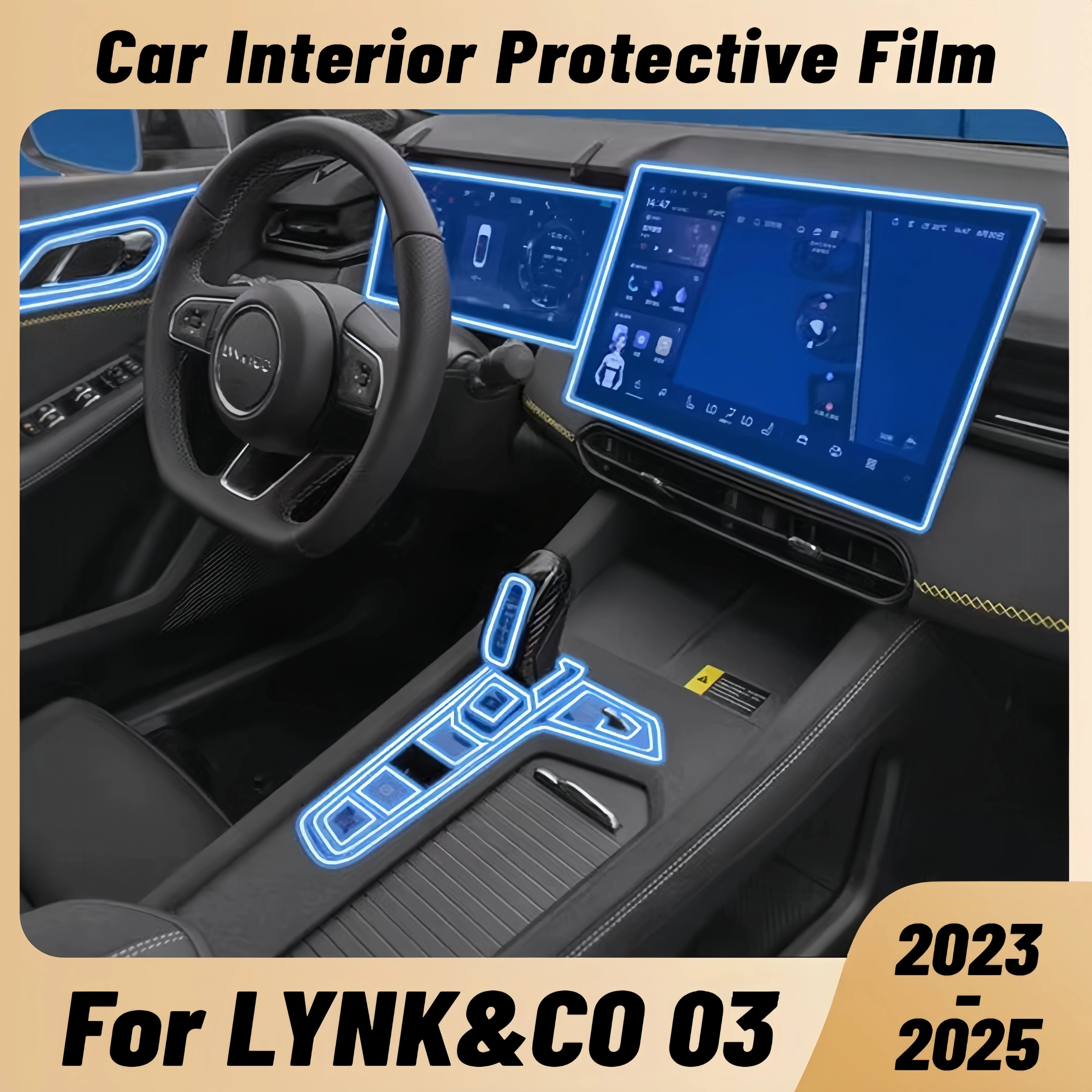 filme-protetor-transparente-tpu-para-interior-de-carro-lynk-co-03-2023-2025-para-console-central-tela-de-navegacao-e-painel-de-instrumentos