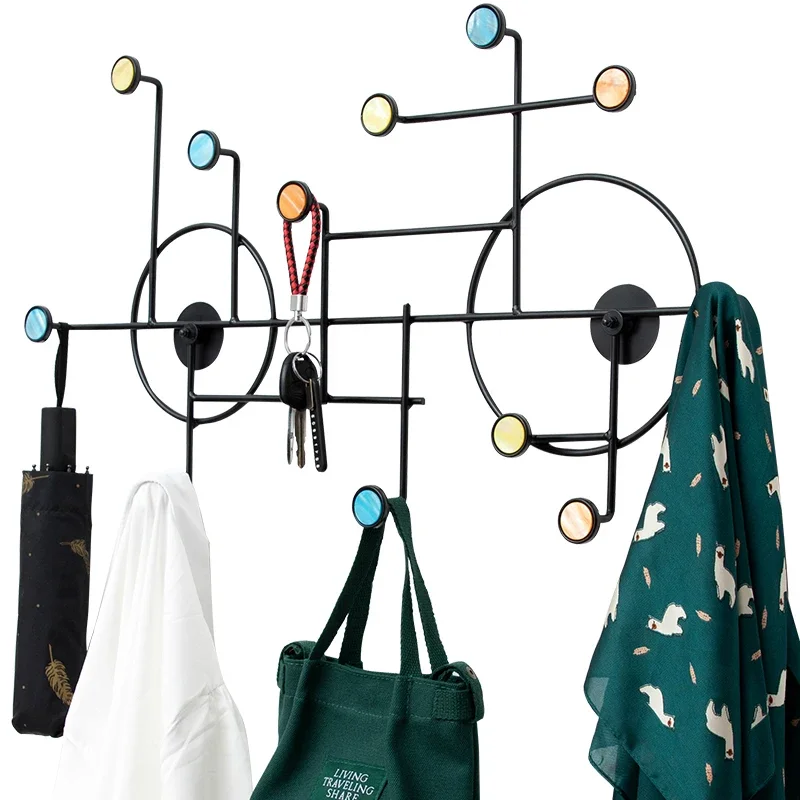 

Luxury Metal Coat Rack Modern Design Entryway Display Hangers Coat Racks Wall Hallway Shelving Porte Manteau Family Furniture