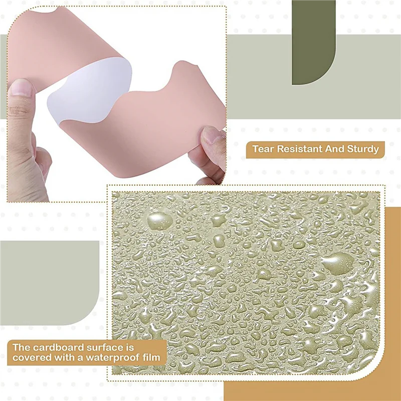 TTKK-12 لفات 196.8 قدم حدود الفصول الدراسية الملونة للوحة الإعلانات لوحة الإعلانات الصدفية لتزيين لوحة الإعلانات في الفصول الدراسية