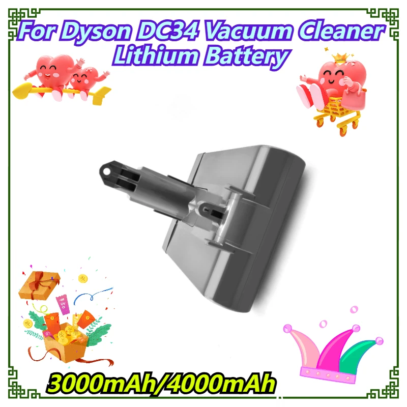 

3000mAh/4000mAh For Dyson DC34 Vacuum Cleaner Lithium Battery
