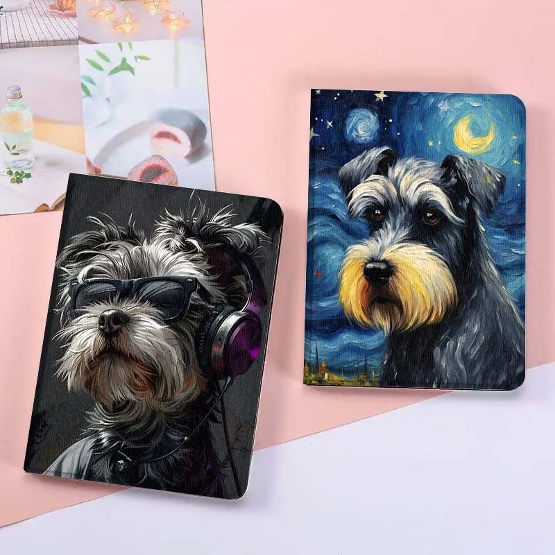 

Schnauzer Art Cute Pattern For Oppo Pad X SE 4 3 11 13.2 11.61 11.4 10.36 Pro 2 Air2 2025 Foldable Tablet Case Gift