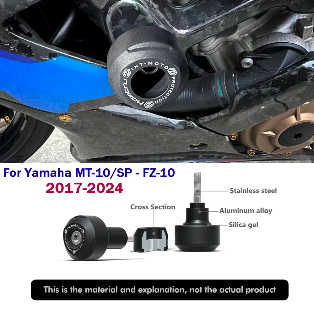 

MT10 2023 Motorcycle Crash Falling Protection For Yamaha mt10 MT-10/SP FZ-10 2016-2024 Frame/Engine Anti-Fall Protector
