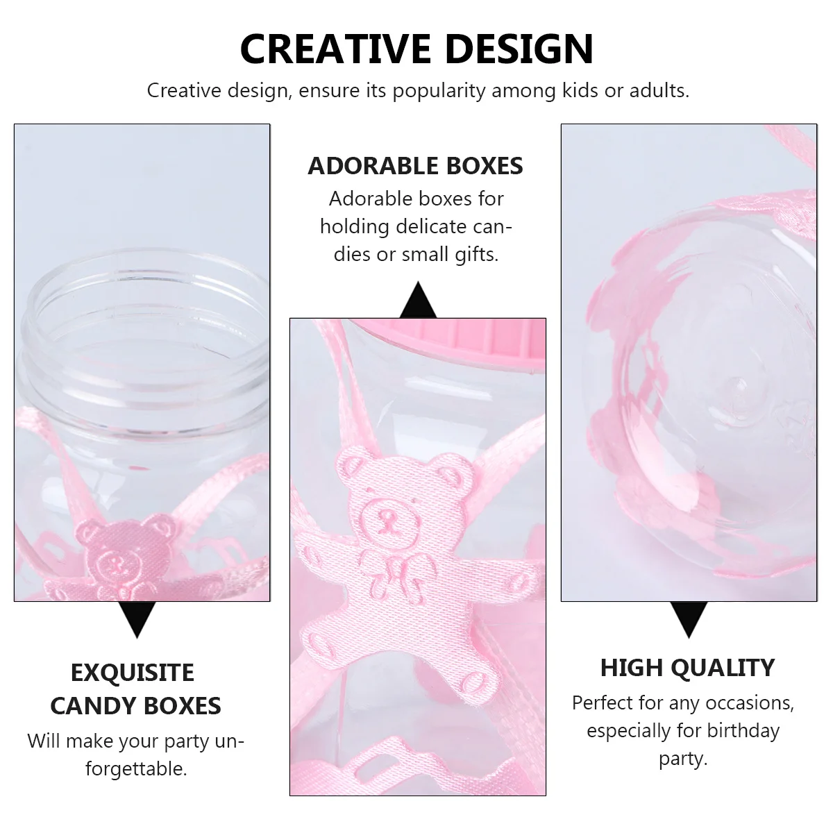 

24Pcs Candy Box Mini Plastic Candy Case Birthday Shower Christmas Wedding Party Gift Storage Container Decoration