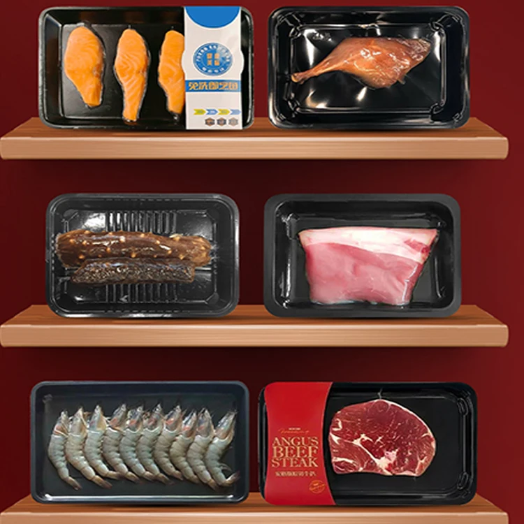 Shrimp Seafood Meat Vacuum Sk-in Packaging Machine/ Food Vacuum Tray Sealing Machine/ Manual Vacuum Packaging Machine