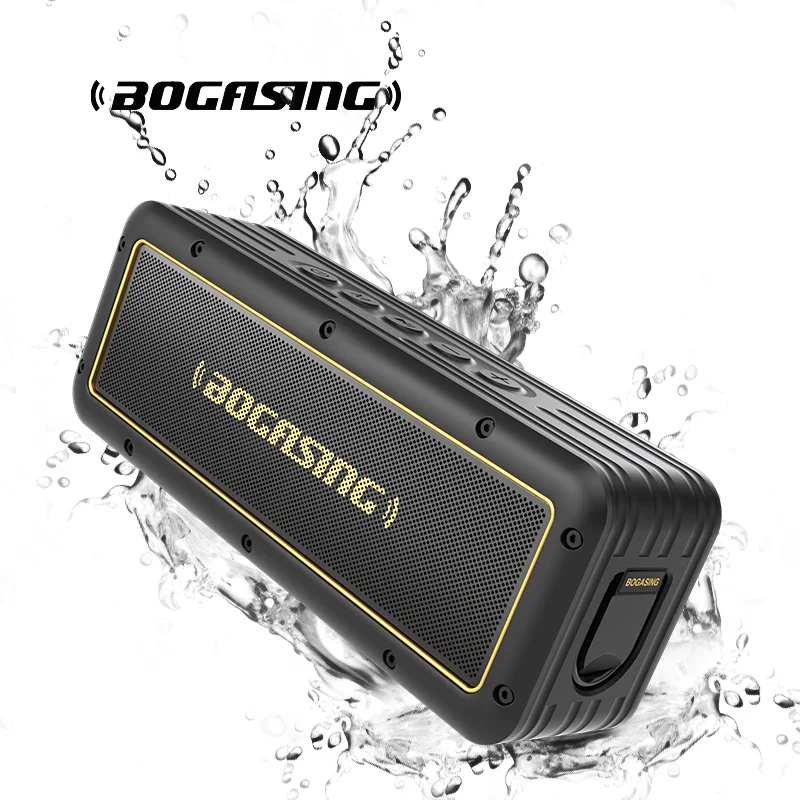 BOGASING G4 Bluetooth Speaker 50W Wireless Speaker with Deep Bass 24H Playtime IPX7 Waterproof Bluetooth 5.3 Portable Speaker