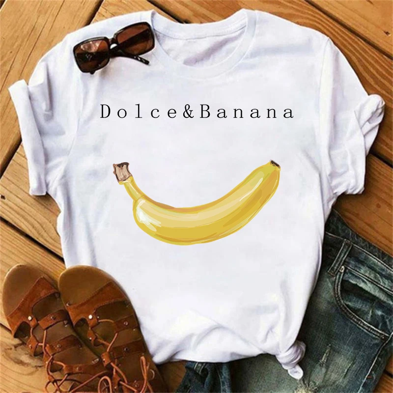 Luxury Brand Fashion Banana Print Cotton Men T-shirts Casual Breathable Tops Oversized Tshirt Male Short Sleeve S-7XL  TShirts