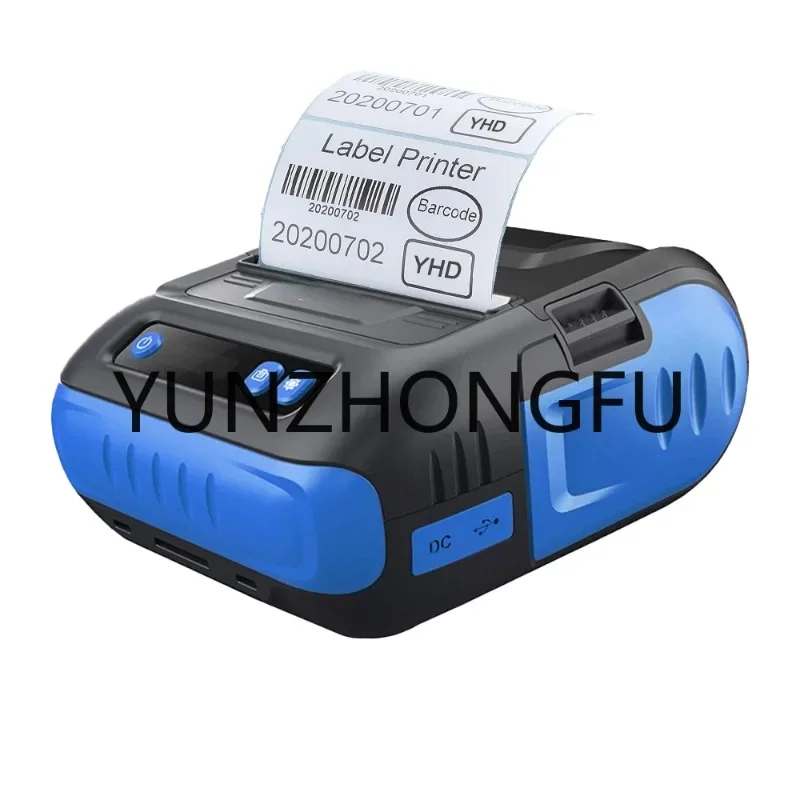 80mm Thermal barcode printer Blue Tooth bill and sticker label printer for express commercial use.