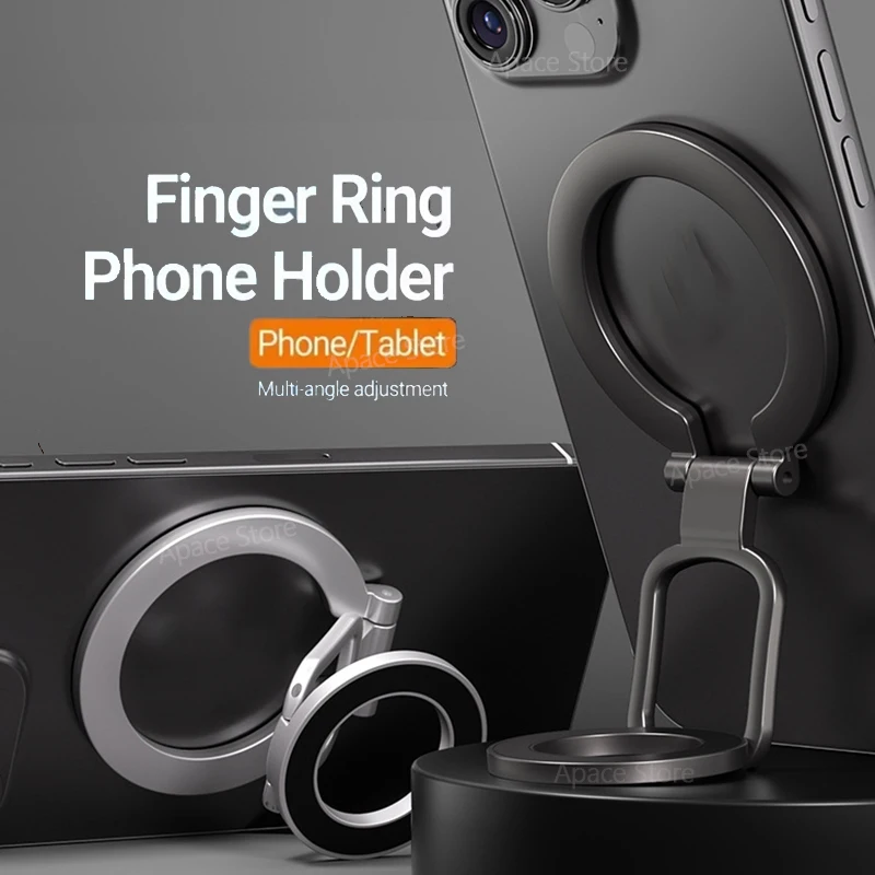 

Doubleside Magnetic Finger Holder Phone Grip Kickstand for iphone 16 15 14 Series Magnet Grip For Huawei Xiaomi Removable Stand