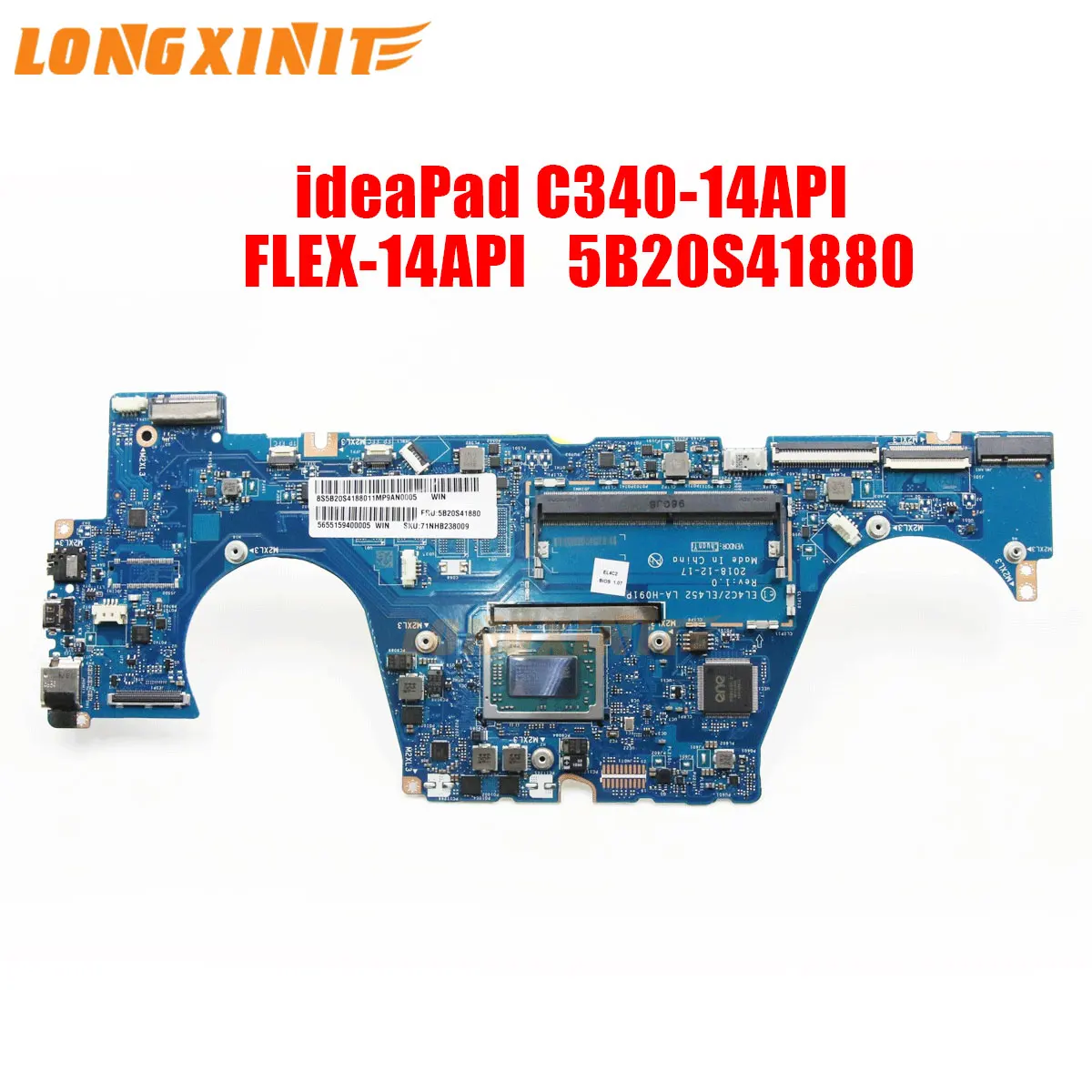 

LA-H091P For Lenovo ideaPad C340-14API FLEX-14API S540-14AP Laptop Motherboard With R3 R5 R7 CPU. 4GB RAM