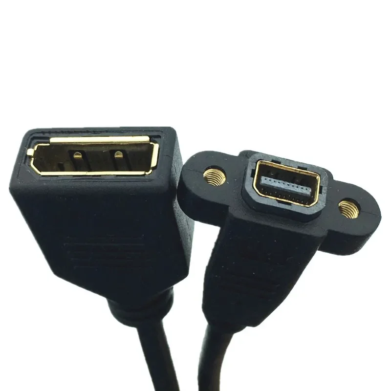 DisplayPort Mini DisplayPort أنثى إلى أنثى موسع DP Mini DP أنثى تمديد كابل 30 سنتيمتر 2K * 4K @ 60 هرتز
