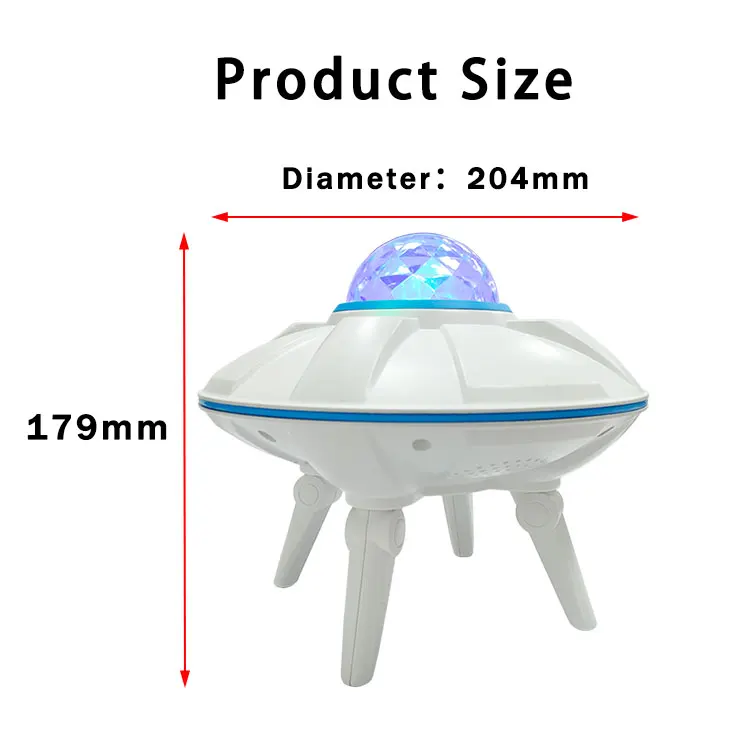 Moon And Water Pattern Music Night Light UfO Star Light Star Moon Lamp For Baby Kids Sleep Shooting  star light projector