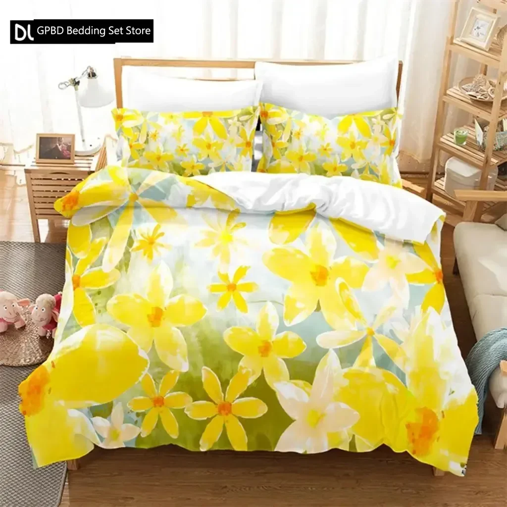 

Daisy Queen Bedding Set Duvet Cover Set Kids Bedding Digital Printing Bed Linen King Size Duvet Cover Set