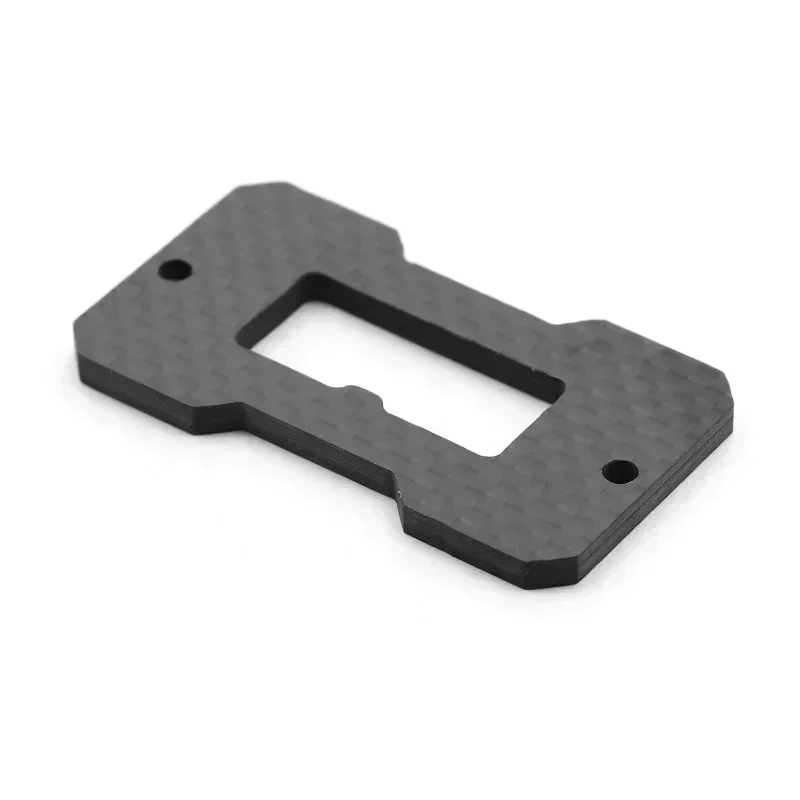 Para 1/10 tamiya tt02 fibra de carbono servo montagem placa reforço rc acessórios do carro scx10 wrangler