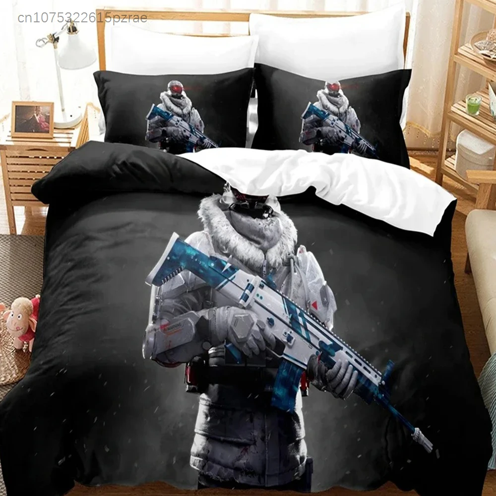 Free Fire Game Battlegrounds Bedding Set Boys Girls Twin Queen Size Duvet Cover Pillowcase Bed Kids Adult Home Textileextile