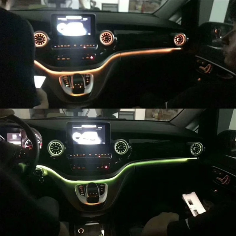 

G Class W464 Ambient Light 64 Colors W463A G63 G500 G550Ambient Light LED Car Air Vent Outlet Atmosphere Lamp Turbo Trim