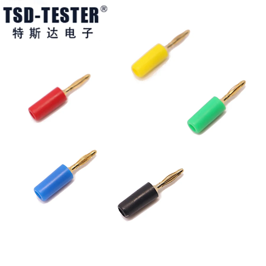 Free Shipping Gold Plated 2mm Banana Plug with Sheath Solder Type Teat Line Connection (20 Pcs Per Package)