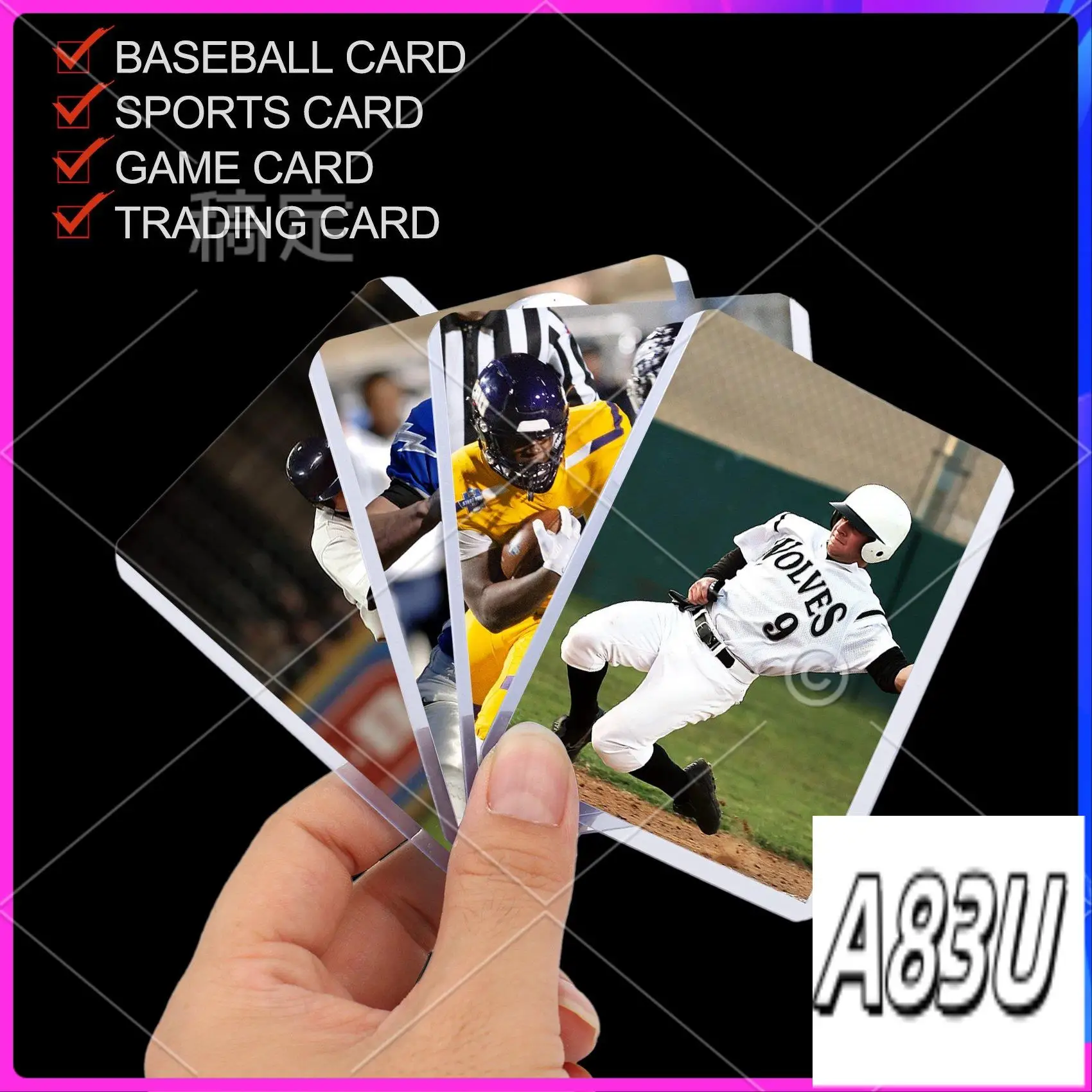 

U8-держатель для верхней загрузки и прозрачные рукава для коллекционных торговых баскетбольных спортивных карточек, жесткий пластик 35PT