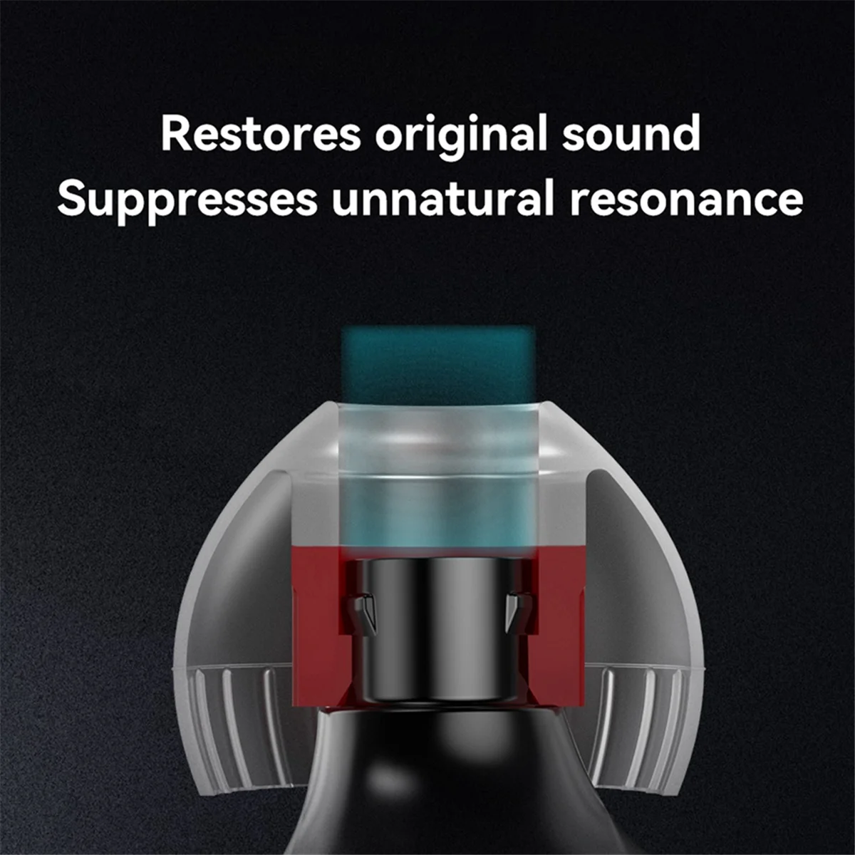 

M85K Double Support Structure Earphones Memory Earplugs Silicone Earplugs 3 Pairs of Earphones Earplugs Size S Red