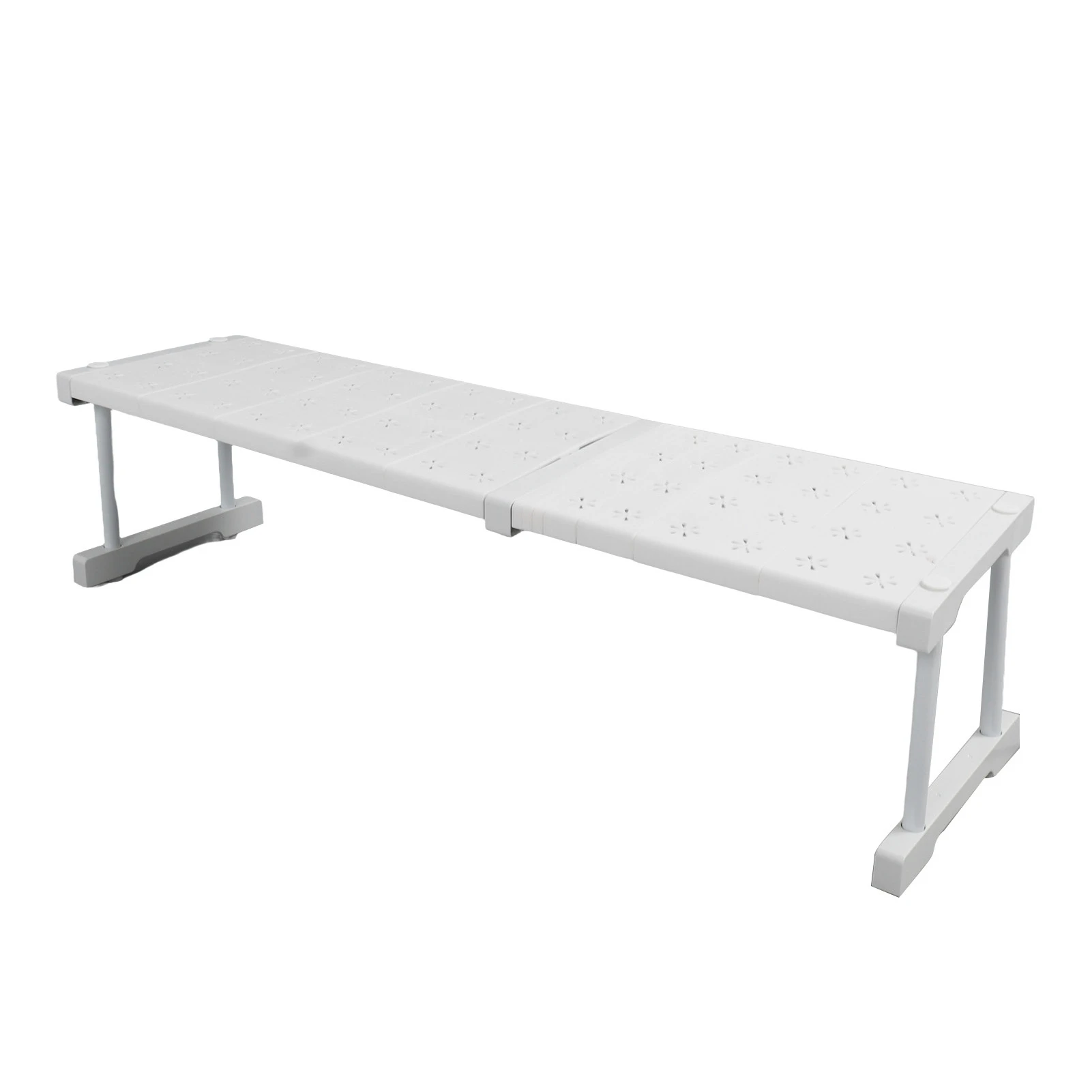 Expandable Closet Shelf Organizer Adjustable Space Saving Wardrobe Sink Tension Shelf 24cm Width 22cm Height Length 67 to 88cm/2