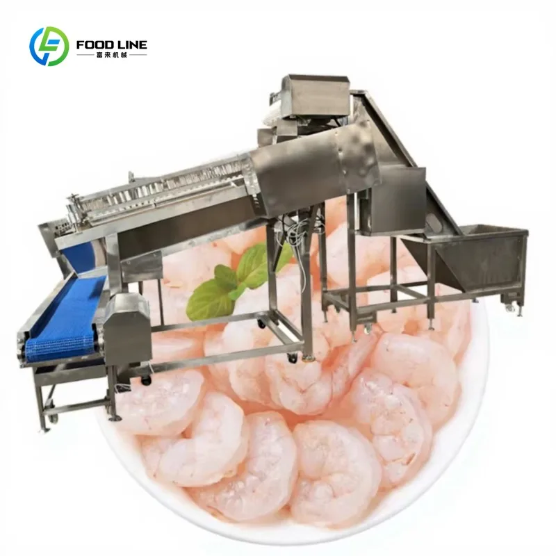 All in One Shrimp Washing Peeling Deveining Machine High Efficiency for Fresh Frozen Processing Line Custom