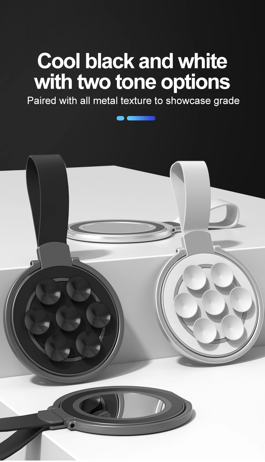 Magnetische Halterung Ring Schnalle Telefon Ständer Silikon Saugnapf Wand Spiegel Halter Finger Ring IPhone Halterung Magsafe Telefon Halter – Detail 9