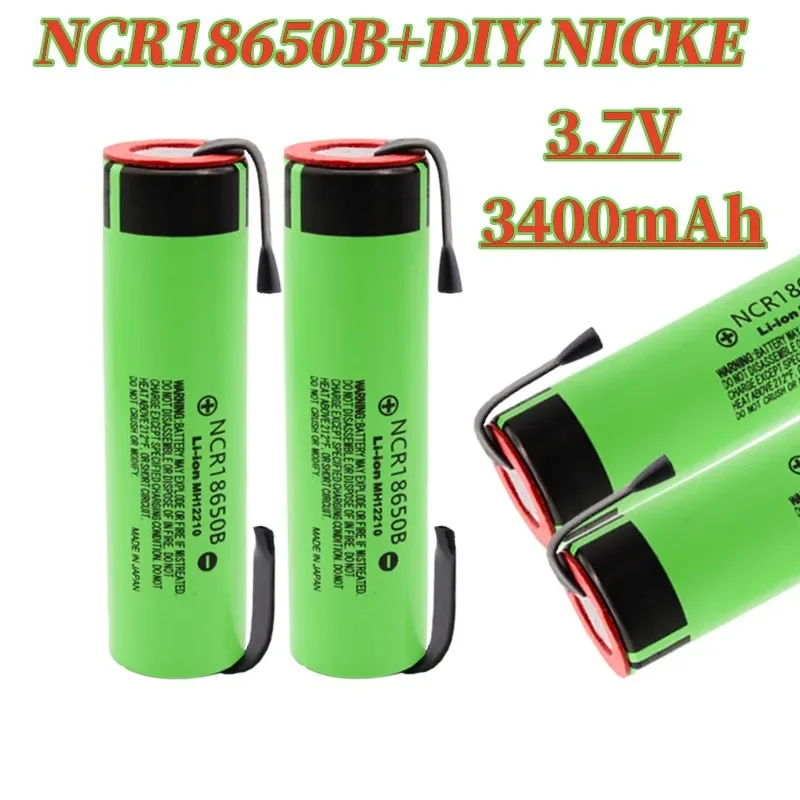 

Free delivery of 2024NEW high-quality 1-20PCS NCR18650B 3400mAh 3.7V rechargeable lithium-ion battery 3400mAh+DIY nickel