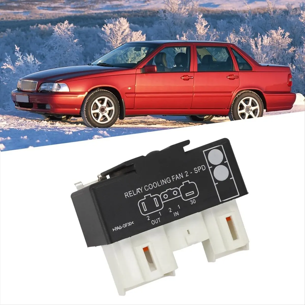#05R Automotive Parts & Accessories,Cooling Radiator Fan Control Unit Relay for Volvo C70 S70 V70 S90 V90 (Black)