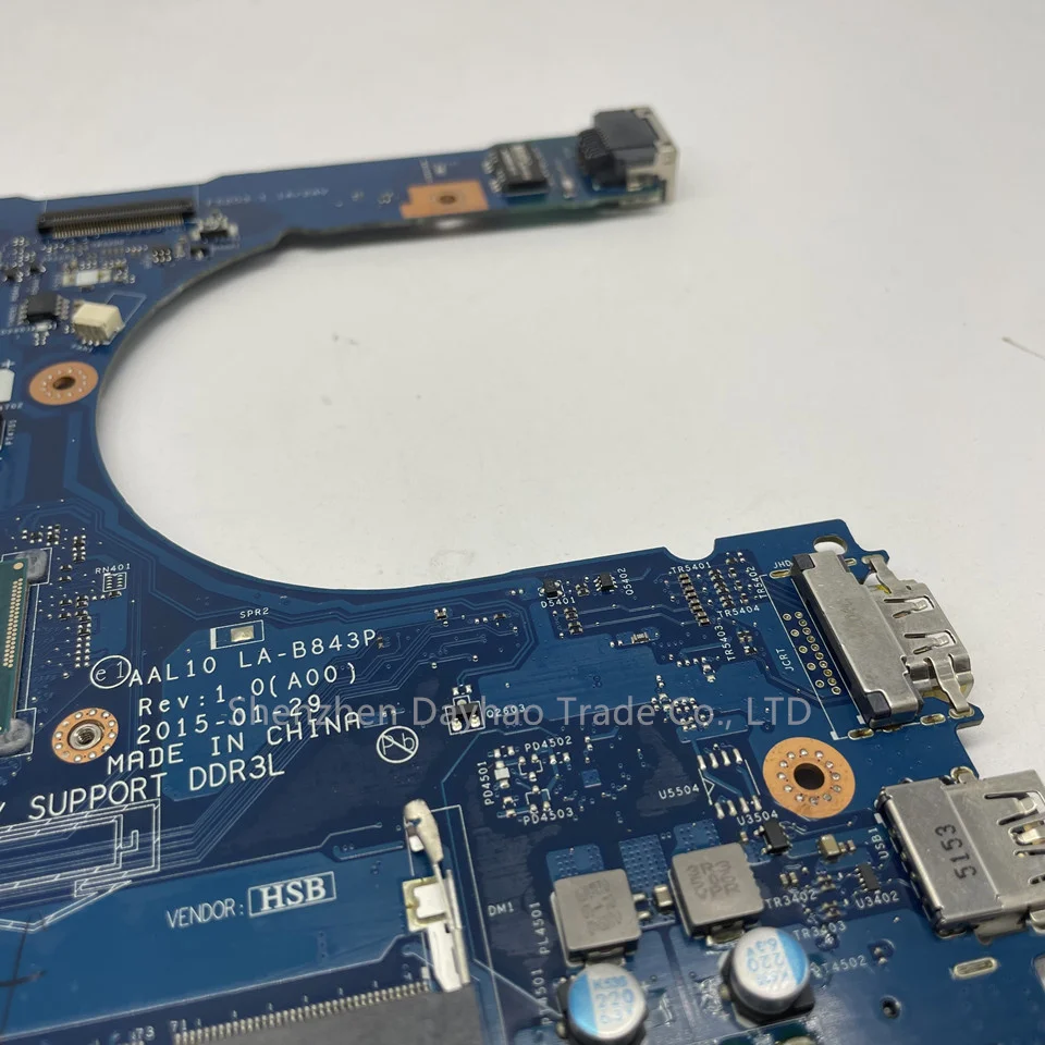 Imagem -02 - para Dell Inspiron 3458 3558 5458 5558 5758 Laotop Placa-mãe com 3205u 3215u i3 i5 i7 Cpu Hdmi Ddr3 Aal10 La-b843p
