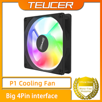 TEUCER P1 PC Fan Big 4in 120mm 12V RGB Color Light Effect Desktop Computer Radiator Case Cooling fan