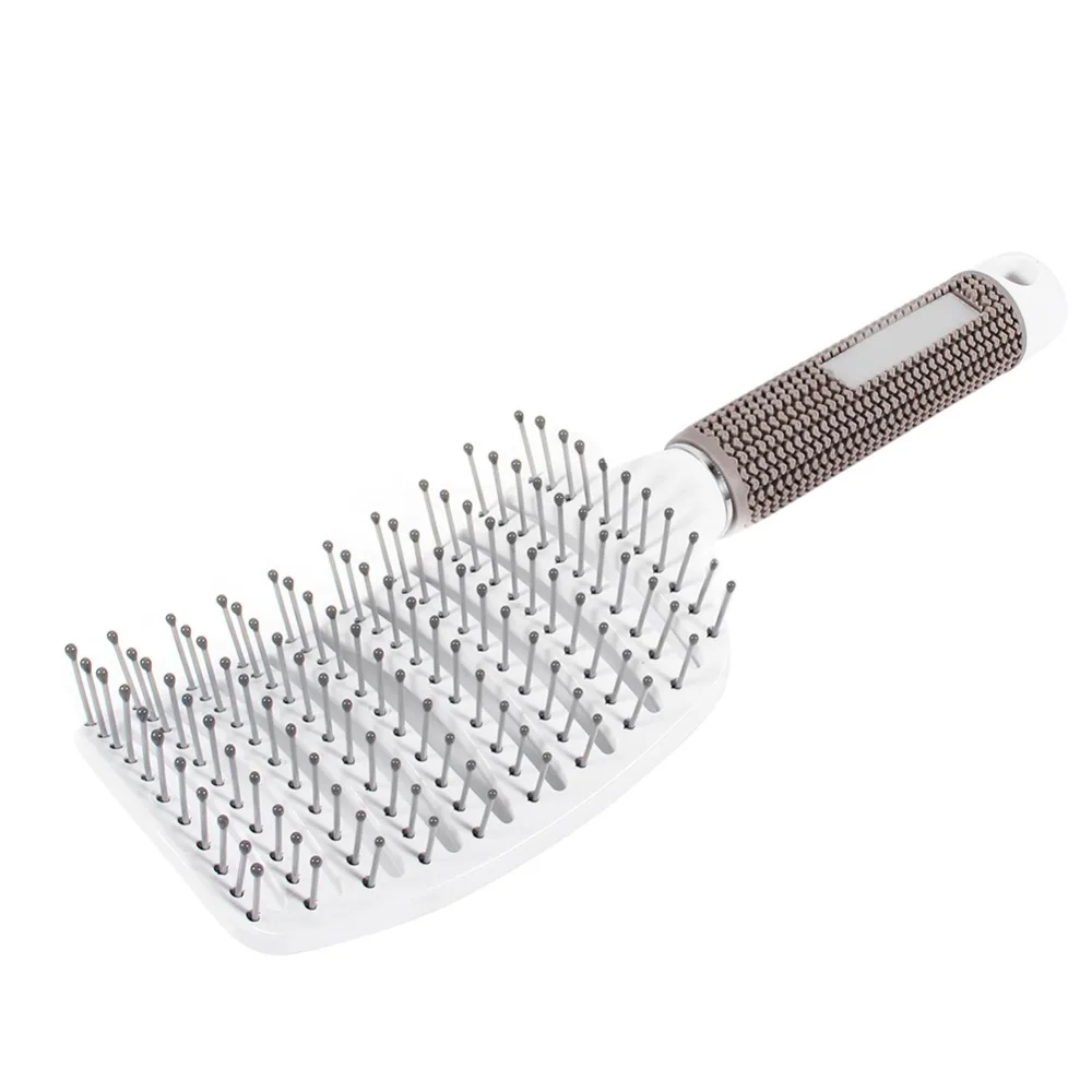 

Anti Static Curved Vent Hair Comb Wide Tine Professional Hair Comb Brush Portable Ergonomic Design Massage Comb Brush