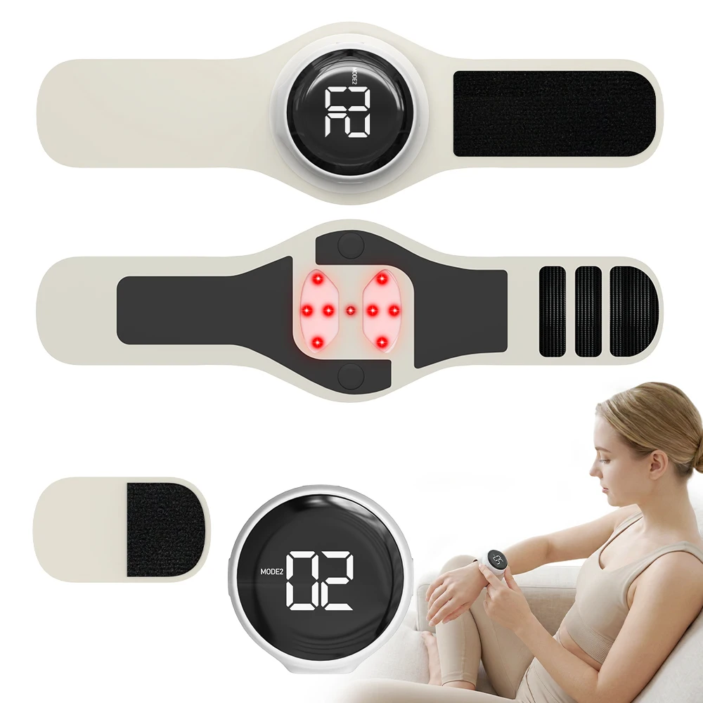 

Электрический массажер для запястий с микротоками EMS и красным светом для облегчения синдрома запястного канала, теносиновита и усталости мышц