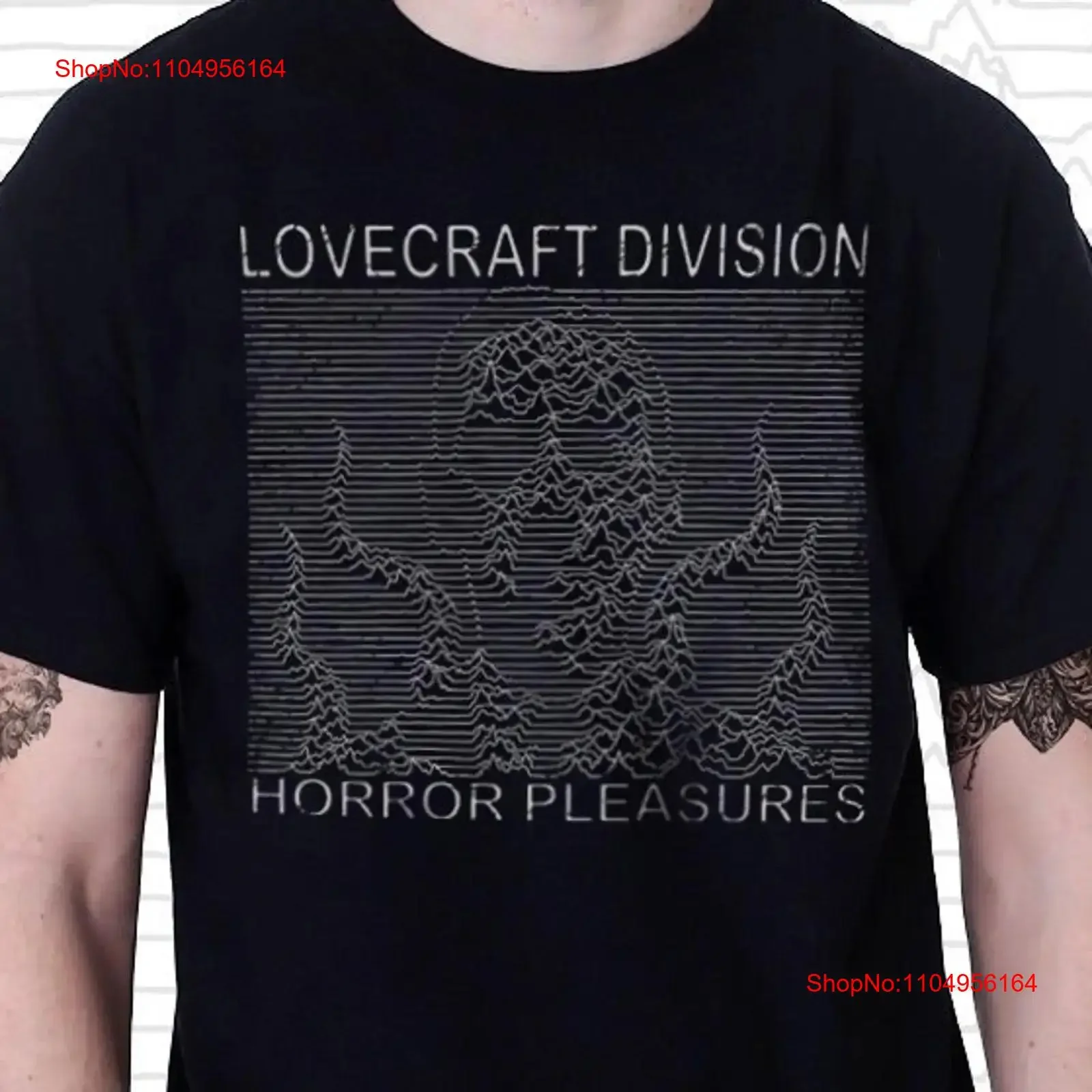 Lovecraft Division Cthulhu H P Music Album Cover Art Parody Cosmic Horror Occult Gothic T Shirt vintage Washed fashion graphic