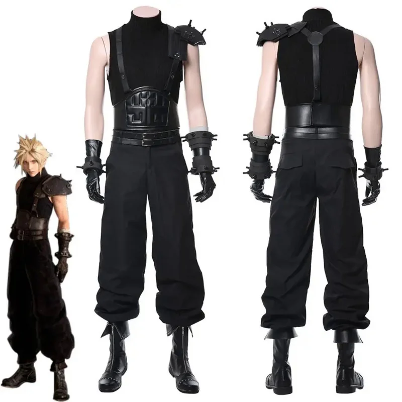 

Anime Final Fantasy VII Remake Cloud Strife Cosplay Costume Halloween Carnival Costumes Shoes Boots Adults Men Women Custom Made