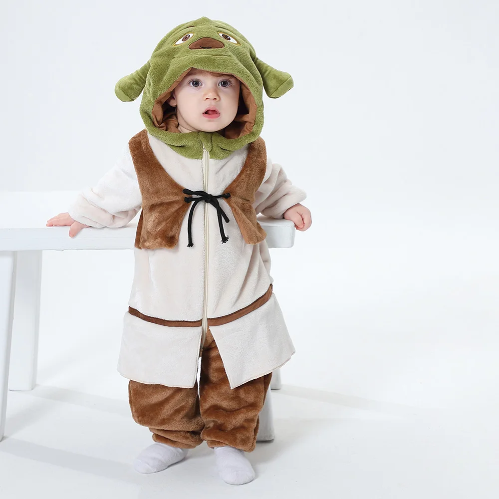 Potwór ubrania typu Cosplay śpioszki dla niemowląt Onesie niemowlę chłopiec dziewczyna kombinezon Anime Ropa Bebe zimowy ciepły strój kostium na Halloween 2023