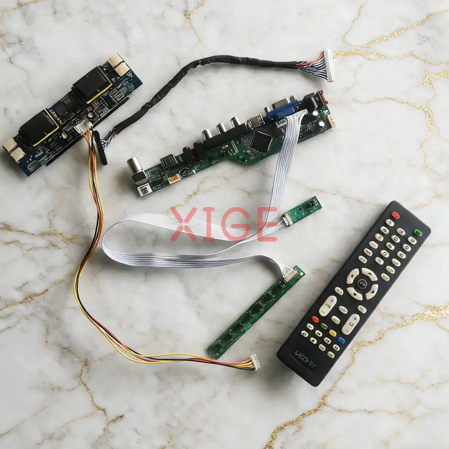 

Плата контроллера привода экрана подходит для MT215DW01 LTM215HT02 LM215WF1 M216H1 4CCFL 1920x1080 30-контактный комплект LVDS USB + AV + VGA + HDMI 1920*1080