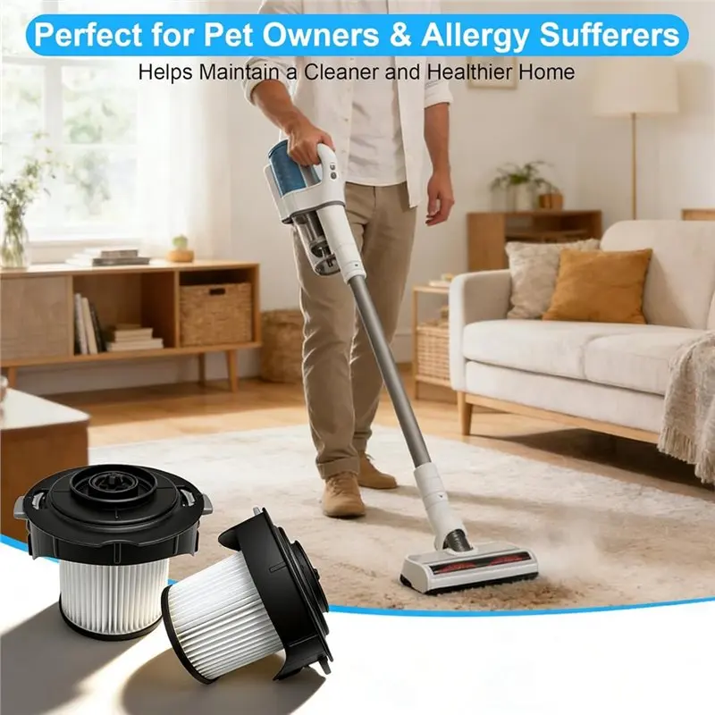 【POPULAR】2Pc HX1 Filter For Duoflex HX1 Cordless Stick Vacuum: Terra Red,Nordic Blue,Carcare,Cat & Dog,Total Care,HX-FDF 2