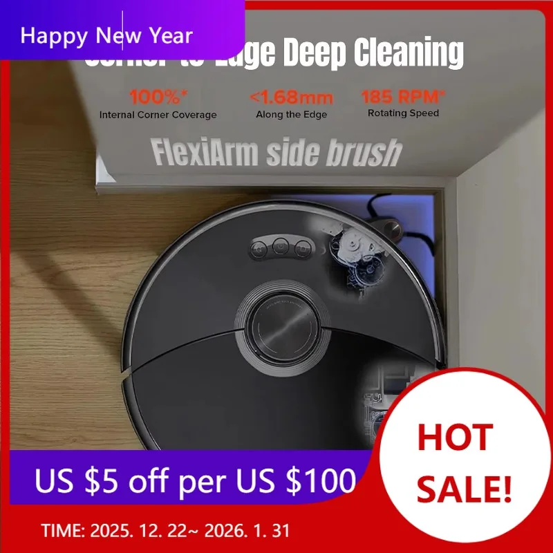 

Roborock AI Smart Robotic Vacuum 10000Pa High Suction Home Self-Cleaning Wet Dry Sonic Mop Obstacle Avoiding Corner Edge Deep EU