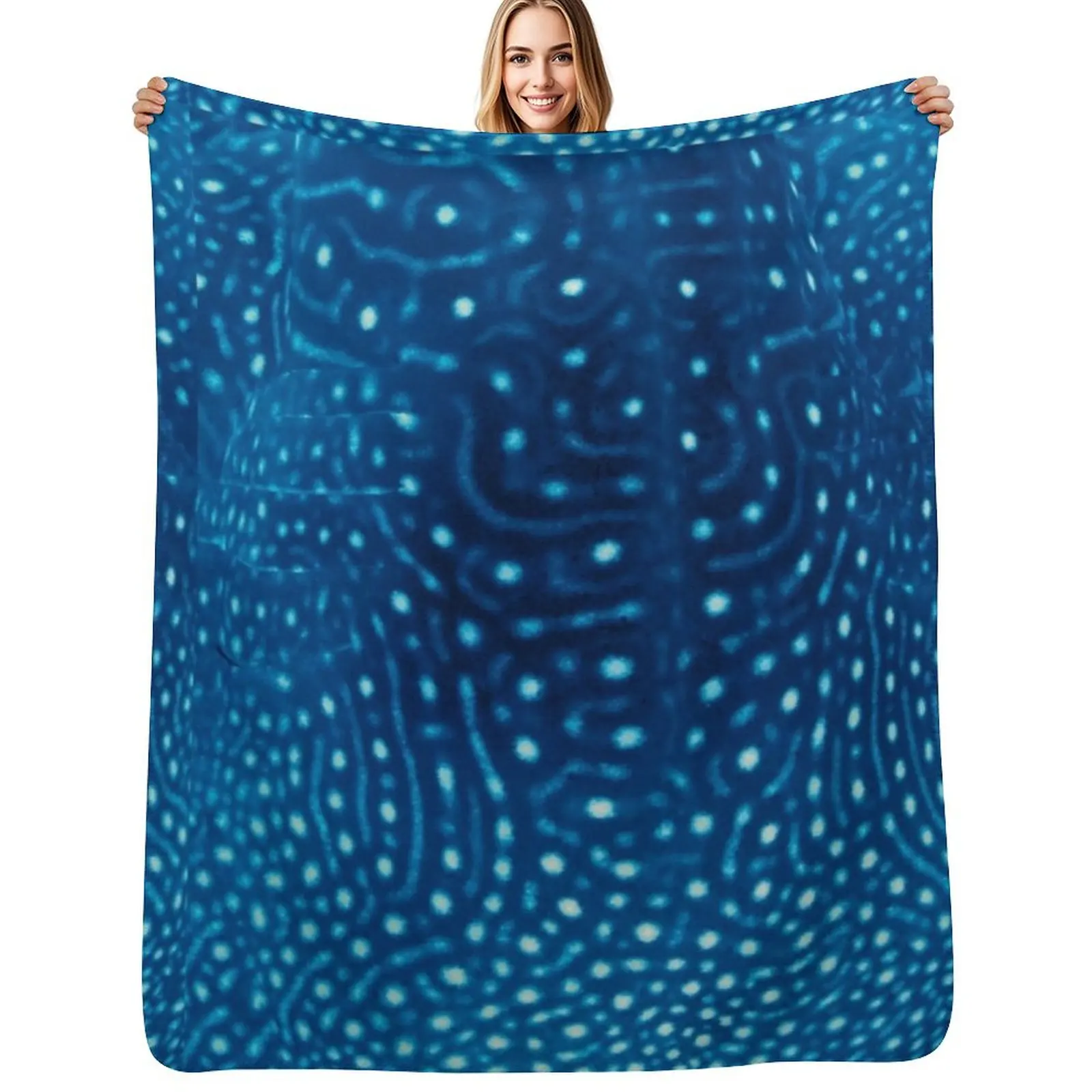 

Whale Shark Pattern Throw Blanket Breathable Lightweight Blanket for Adults Kids