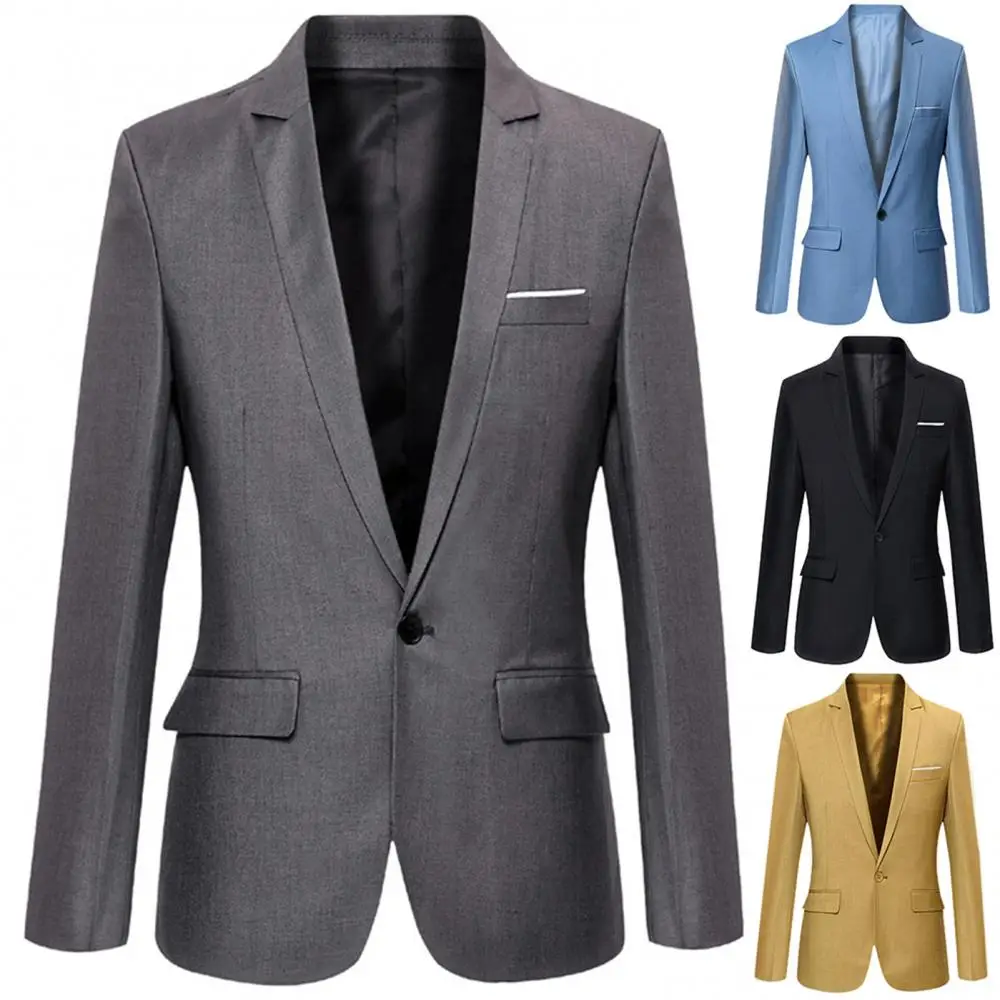 

Oversize Mens Casual Blazers Coats High Quality Business Blazers Groom's Long Sleeve Lapel Slim Fit Blazer Suit Coat Men Outwear