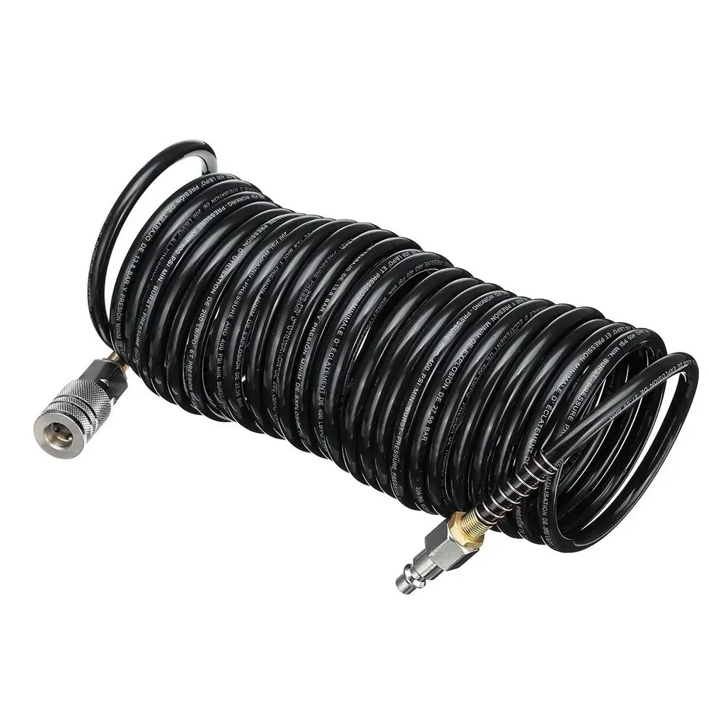 1PC PE Pneumatic Adapter Quick Coupler Inflating Coil Air Hose Compressor Pneumatic Tool Part Air Pressure Hose Quick Connector
